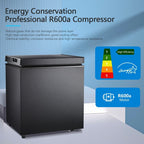 Congélateur coffre de 1,8 pi³ avec panier amovible, vidange par le bas, thermostat à 7 niveaux, conception autoportante pour la maison et l'appartement