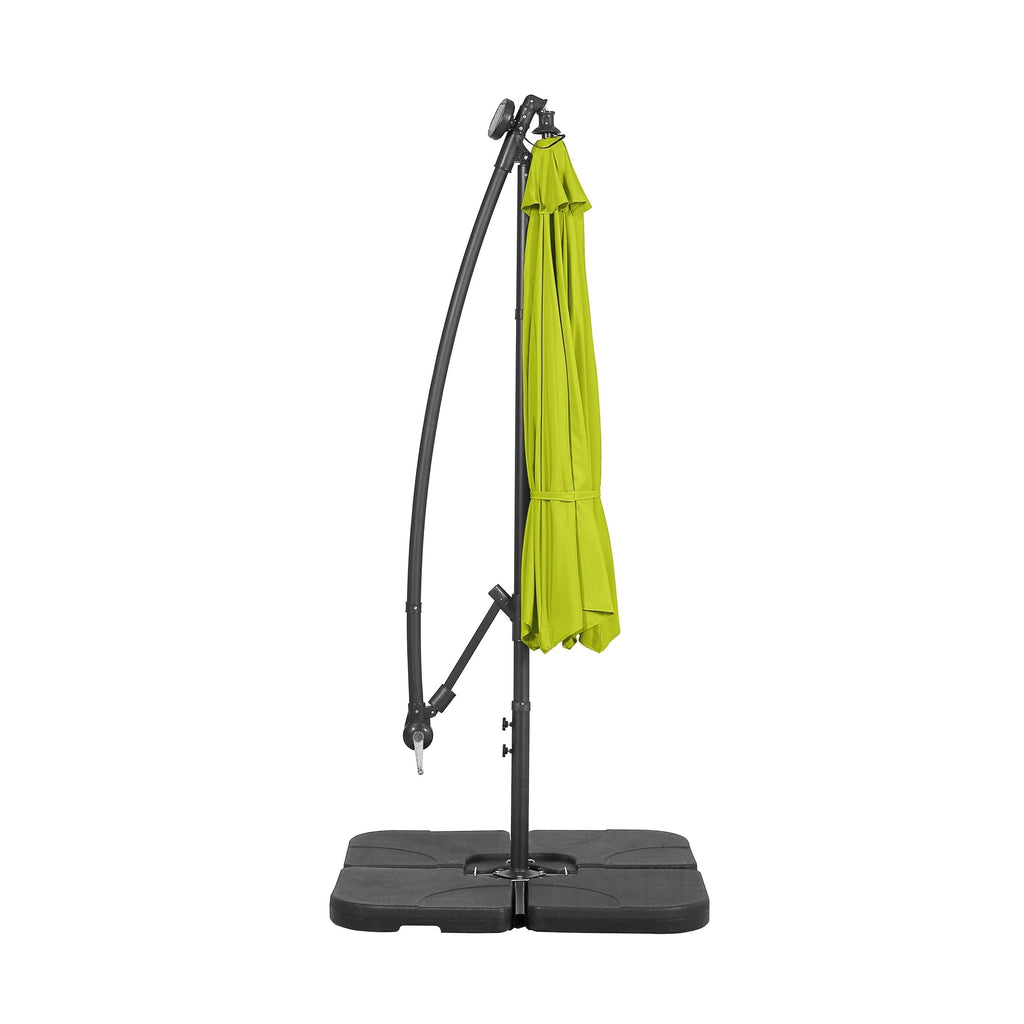 Parasol de terrasse lumineux à énergie solaire de 3 m avec pied