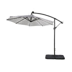 Parasol de terrasse lumineux à énergie solaire de 3 m avec pied