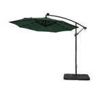 Parasol de terrasse lumineux à énergie solaire de 3 m avec pied