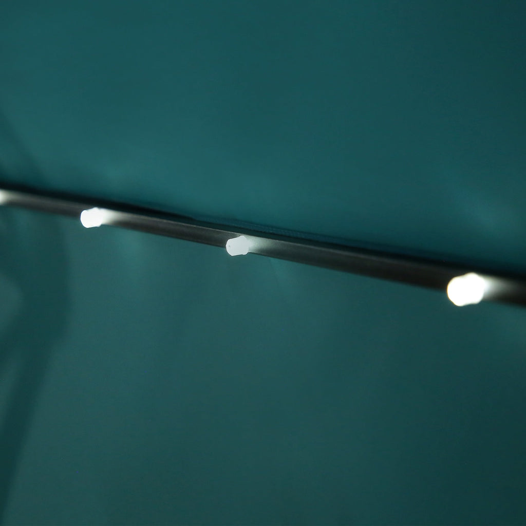 Parasol de terrasse lumineux à énergie solaire de 3 m avec pied