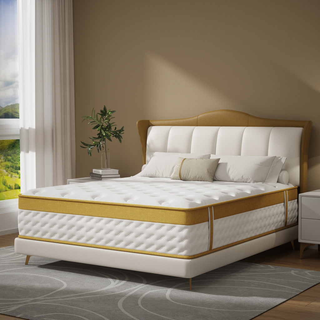 Matelas hybride de 25 cm en mousse à mémoire de forme et ressorts ensachés