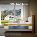 Matelas hybride de 25 cm en mousse à mémoire de forme et ressorts ensachés