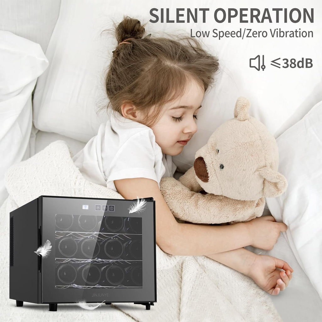 Cave à vin miniature 12 bouteilles (12-19 °C), avec contrôle numérique de la température.