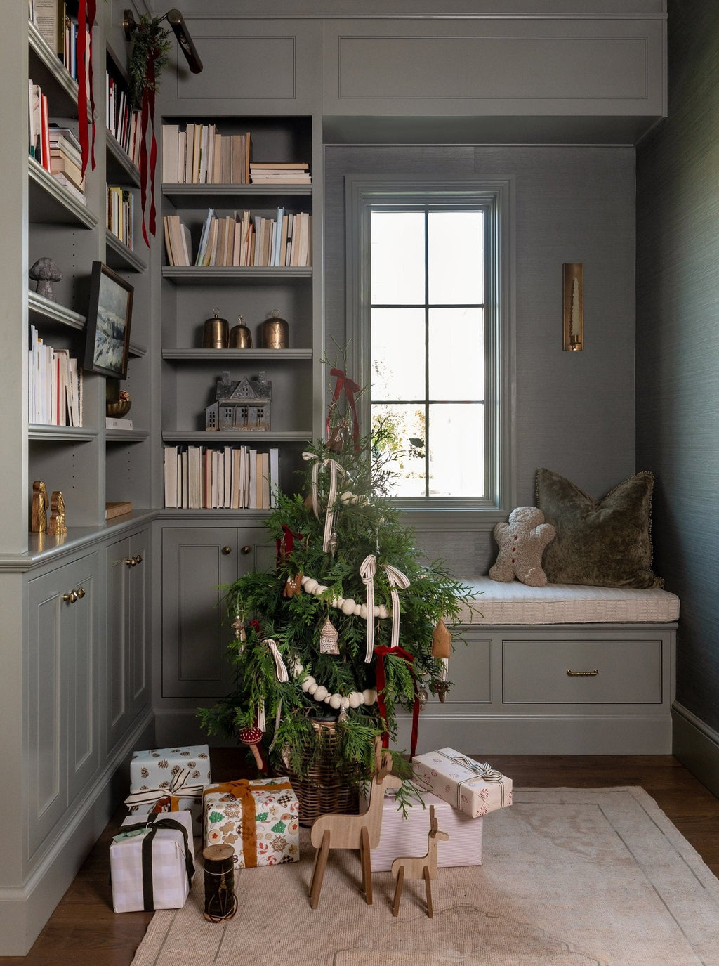 Guirlande de boules de neige en feutre de 12 pieds