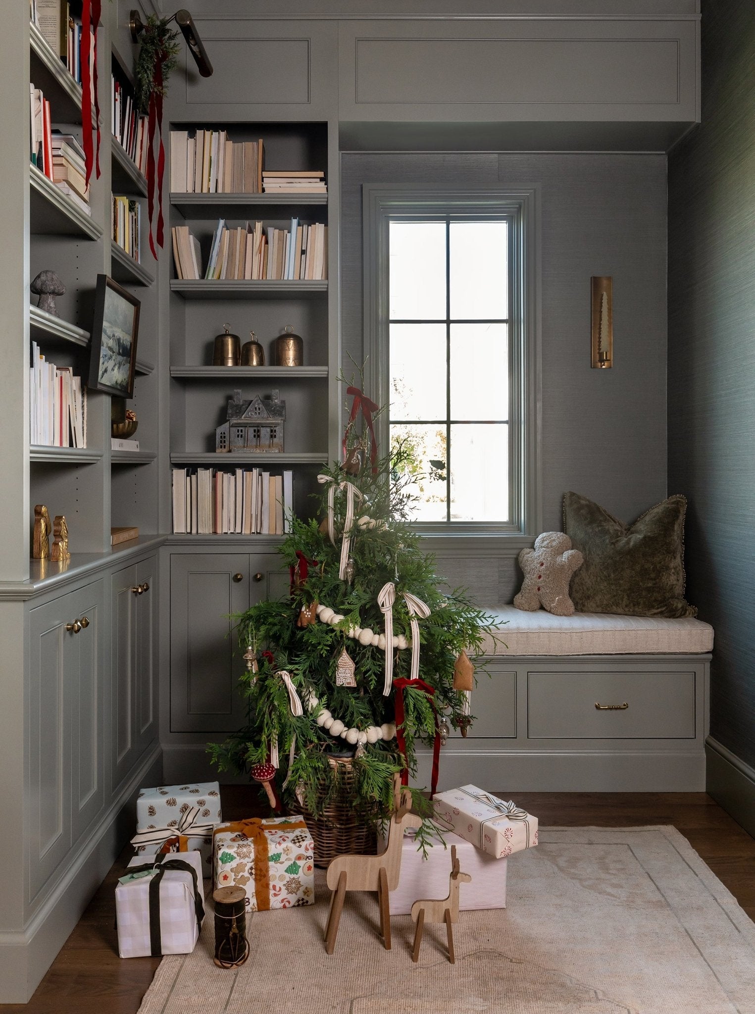 Guirlande de boules de neige en feutre de 12 pieds