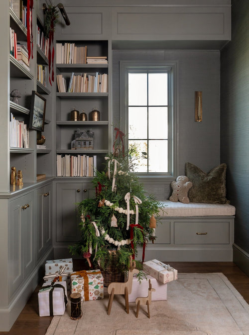 Guirlande de boules de neige en feutre de 12 pieds