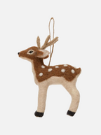 Ornements de cerfs en feutre