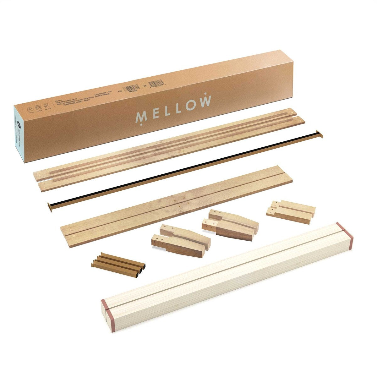 Cadre de lit plateforme classique en bois massif de 12 pouces