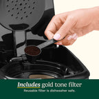 Cafetière programmable 14 tasses, carafe en verre, contrôle de l'intensité du café, réglage de 1 à 4 tasses, acier inoxydable noir