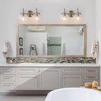 Applique murale 2/3 lumières pour meuble-lavabo avec abat-jour en verre