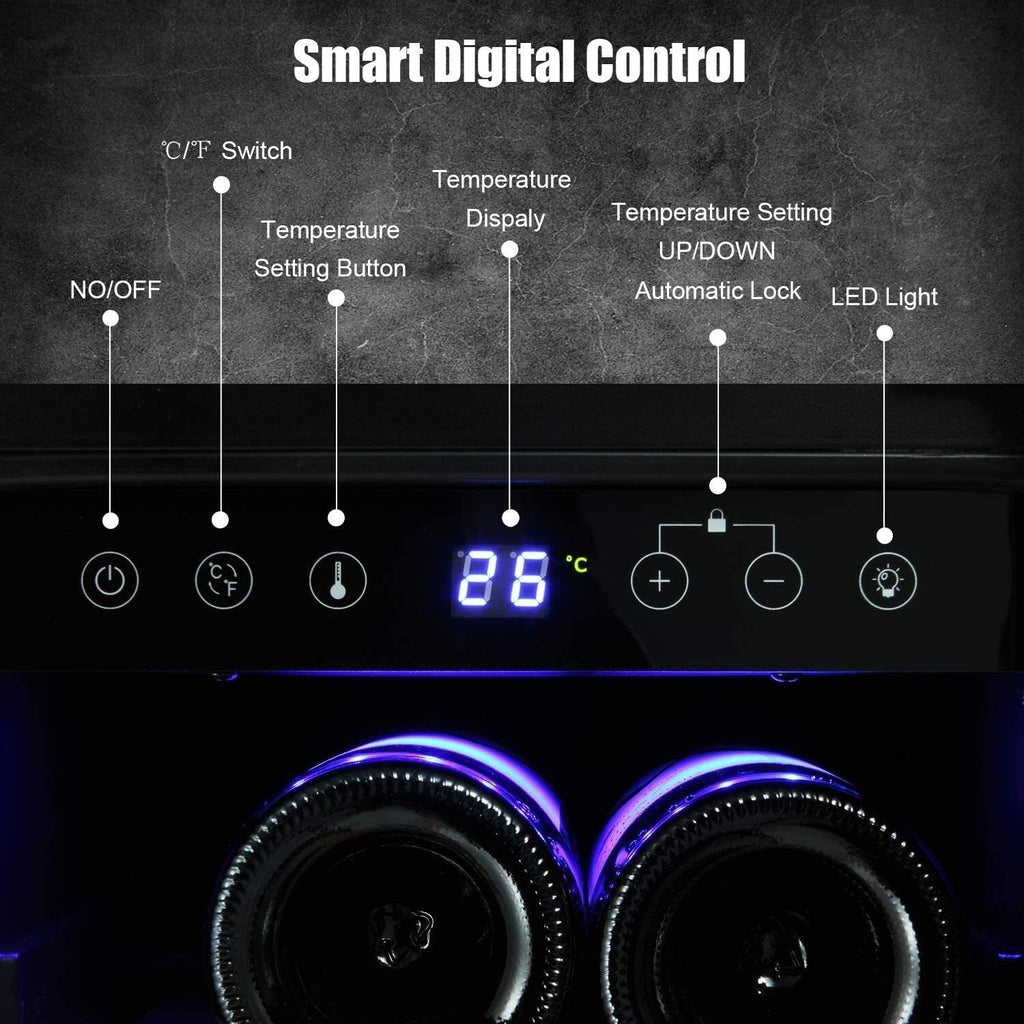 Mini-réfrigérateur à boissons de 61 cm (24 pouces) avec cave à vin intégrée