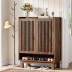 Meuble à chaussures avec porte pour 24 paires, idéal pour l'entrée ou le salon.