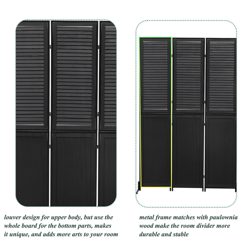 Cloisons de séparation de pièces en bois naturel, 1,83 m, 3 panneaux, occultant pliable, pour séparer les espaces.