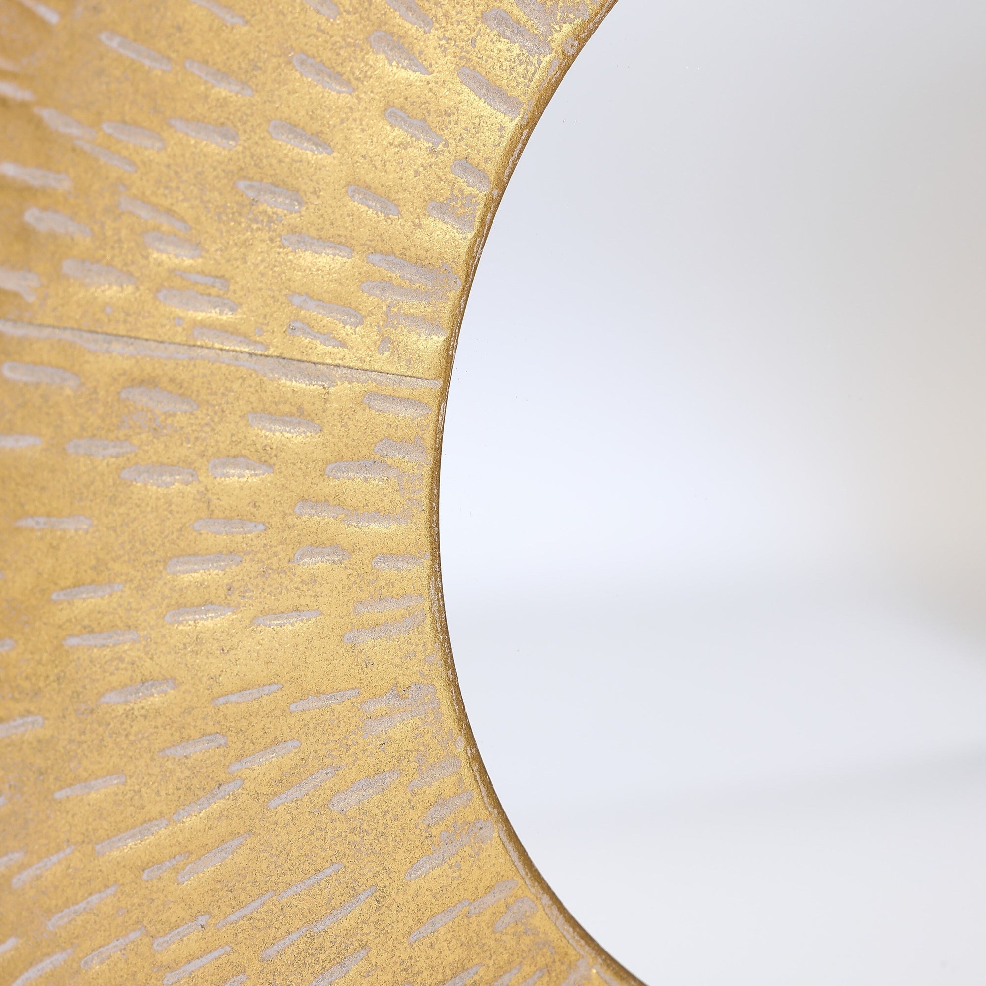 Ensemble de 3 miroirs muraux ronds en métal doré - 56,5 cm de diamètre x 6 cm de profondeur