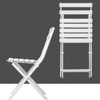 Ensemble bistro de patio 3 pièces comprenant une table ronde pliable et des chaises