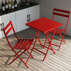 Ensemble bistro minimaliste 3 pièces pour patio : table carrée pliable et chaises