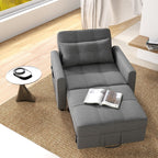 Canapé-lit convertible 3 en 1, fauteuil-lit, canapé lounge rembourré, pliable et réglable