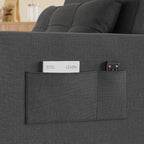 Canapé-lit convertible 3 en 1, fauteuil-lit, canapé lounge rembourré, pliable et réglable