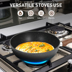 Ensemble de 30 pièces de batterie de cuisine en granit, comprenant casseroles et poêles antiadhésives.