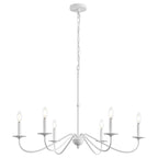 Lustre LED en fer à 6 lumières de 34,75 pouces, par JONATHAN Y