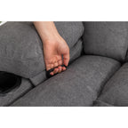 Fauteuil inclinable pivotant à 360° avec massage, chauffage, port USB et porte-gobelets