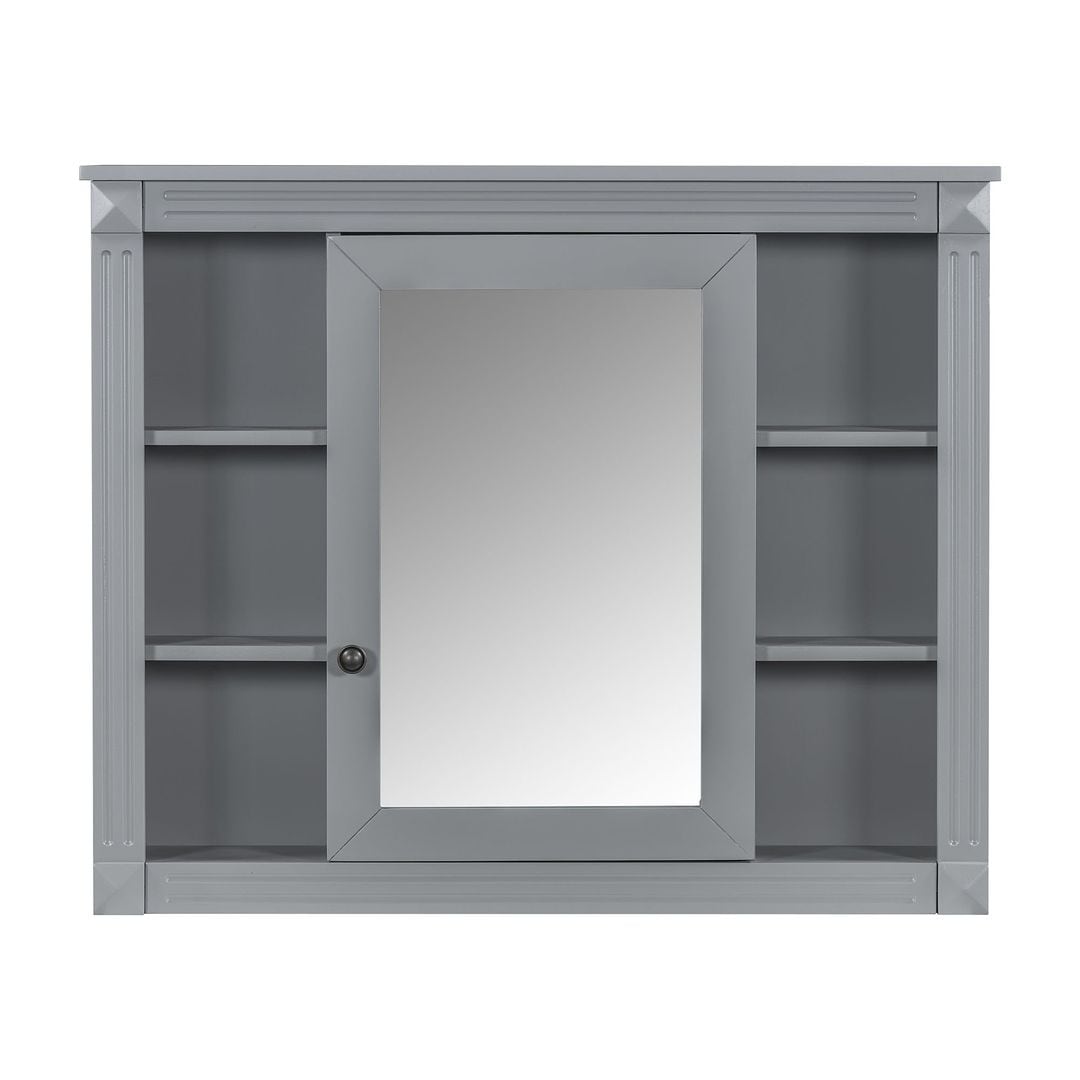 Meuble-lavabo moderne de 91 cm (36 po) avec vasque et armoire à miroir, 2 portes et 2 tiroirs