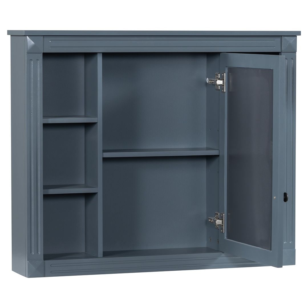 Meuble-lavabo moderne de 91 cm (36 po) avec vasque et armoire à miroir, 2 portes et 2 tiroirs