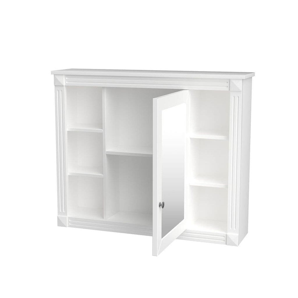 Meuble-lavabo moderne de 91 cm (36 po) avec vasque et armoire à miroir, 2 portes et 2 tiroirs