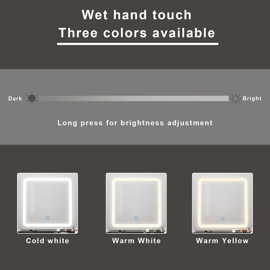 Ensemble coiffeuse de 100 cm de large avec tabouret et miroir.