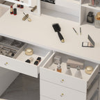 Ensemble coiffeuse de 100 cm de large avec tabouret et miroir