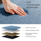 Pouf de rangement en boucle écrue (39,5 cm), en sherpa, avec pieds en bois, idéal pour le salon ou la chambre.