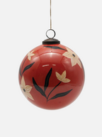 Ornement floral rouge