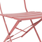 Ensemble bistro pliable en métal 3 pièces, résistant aux intempéries, idéal pour l'intérieur et l'extérieur, avec terrasse, jardin ou cour.