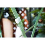 Ensemble bistro pliable en métal 3 pièces, résistant aux intempéries, idéal pour l'intérieur et l'extérieur, avec terrasse, jardin ou cour.