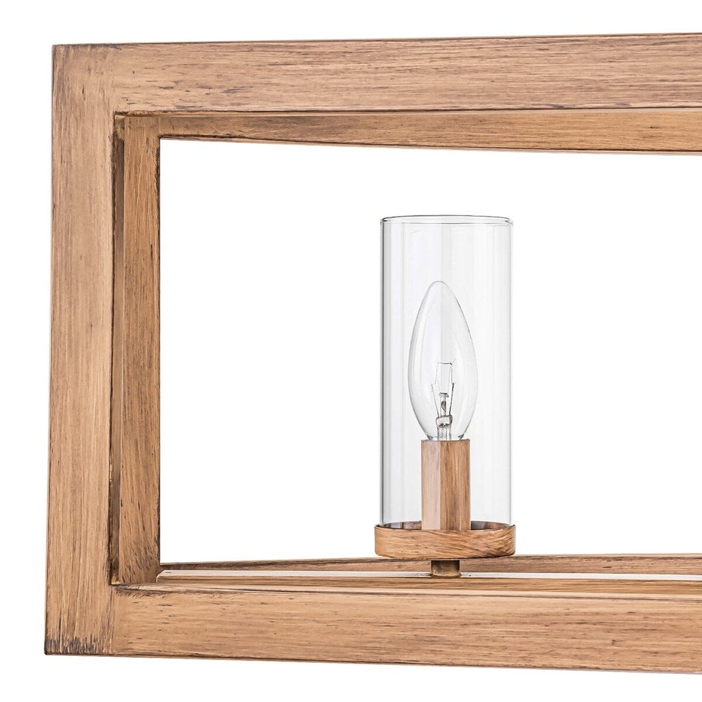 Suspension linéaire industrielle moderne du milieu du siècle à 5 lumières pour îlot de cuisine, lustre vintage rectangulaire en verre