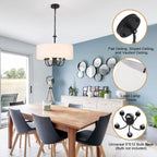 Plafonnier semi-encastré moderne à 5 lumières pour salle à manger, chambres et salon - Non applicable