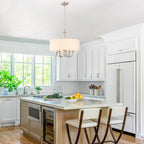 Plafonnier semi-encastré moderne à 5 lumières pour salle à manger, chambres et salon - Non applicable