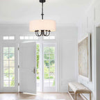 Plafonnier semi-encastré moderne à 5 lumières pour salle à manger, chambres et salon - Non applicable