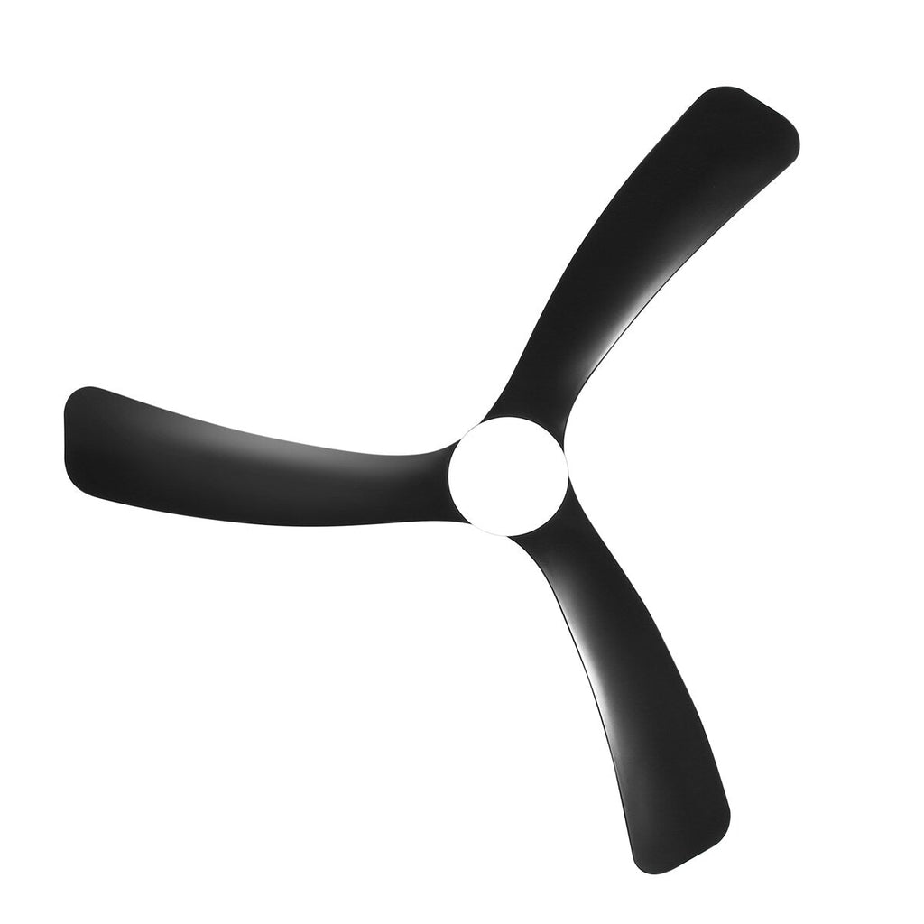 Ventilateur de plafond encastré noir/blanc de 52 pouces avec télécommande et éclairage LED (3 pales)