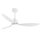 Ventilateur de plafond LED 52 pouces avec télécommande et éclairage (3 pales)