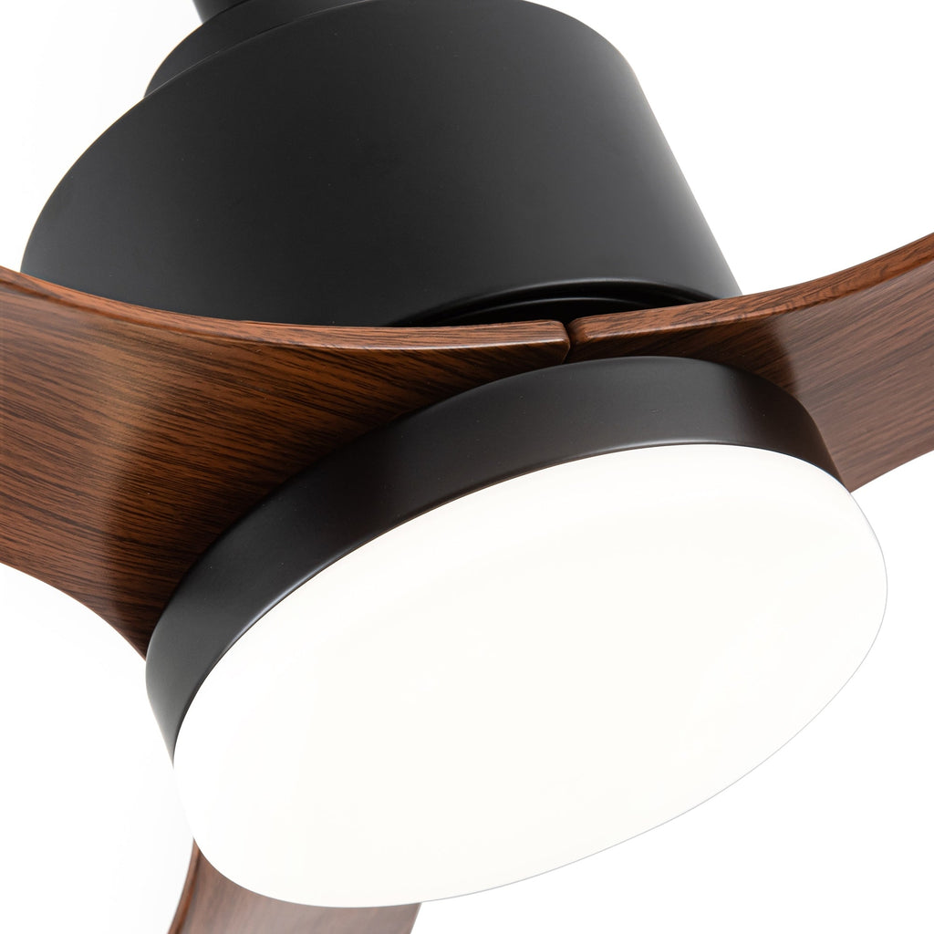 Ventilateur de plafond LED 52 pouces avec télécommande et éclairage (3 pales)