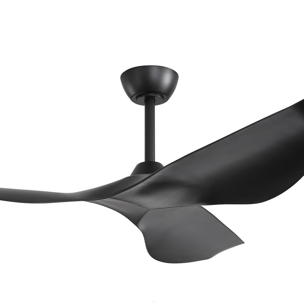 Ventilateur de plafond moderne de 132 cm (52 ​​pouces) en bois massif et ABS avec télécommande (sans éclairage), 6 vitesses de ventilation et flux d'air réversible.