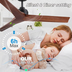 Ventilateur de plafond moderne de 132 cm (52 ​​pouces) en bois massif et ABS avec télécommande (sans éclairage), 6 vitesses de ventilation et flux d'air réversible.