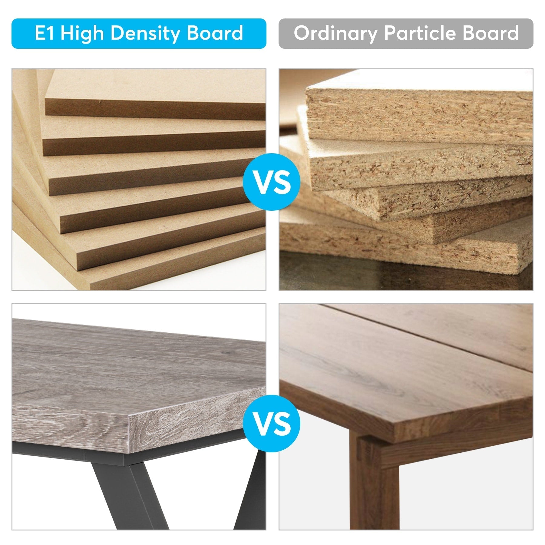 Bureau d'ordinateur robuste de 55 pouces, bureau de bureau