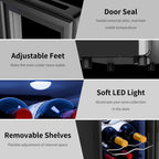 Cave à vin 6 bouteilles (8-19 °C), mini-réfrigérateur à boissons autonome pour l'été, cave à vin avec contrôle de température