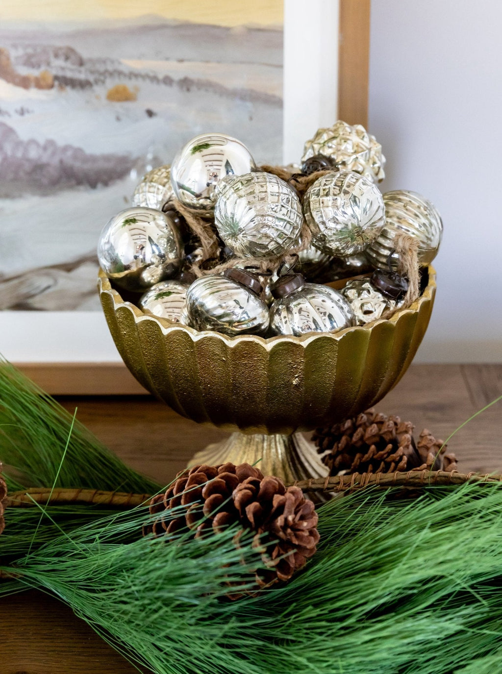 Guirlande décorative en verre mercurisé de 1,8 m