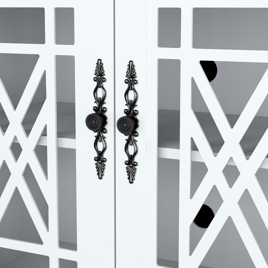 Buffet/meuble d'appoint de cuisine en bois de style vintage - Largeur : 63 pouces