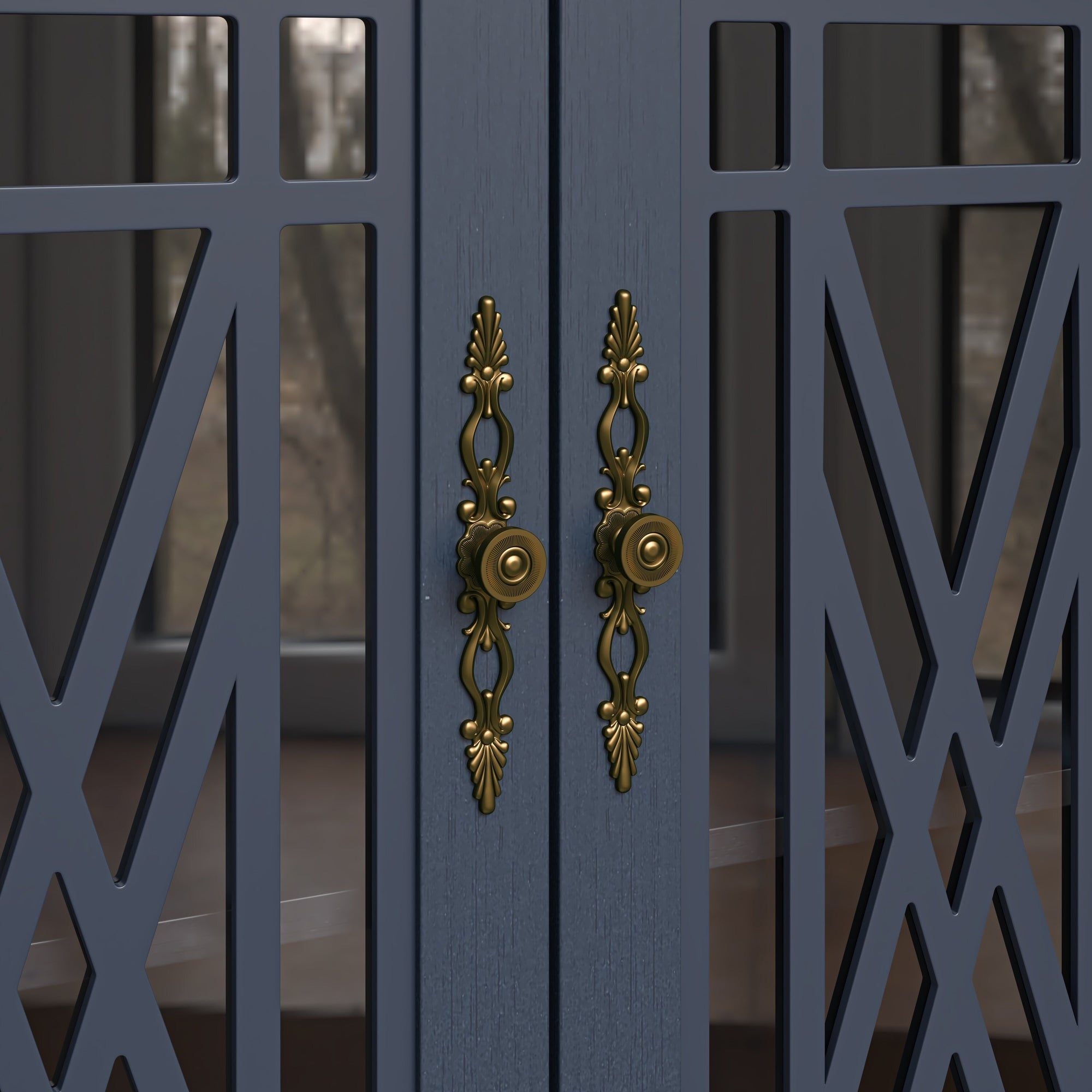 Buffet/meuble d'appoint de cuisine en bois de style vintage - Largeur : 63 pouces