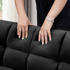 Canapé-lit convertible 3 en 1 en velours 64,96 avec dossier réglable, poche de rangement et capacité de charge de 227 kg